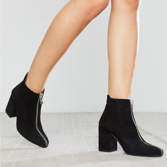 LOQ / lo Andorra zip ankle boot black suede bootie 38 8 - Picture 2 of 7